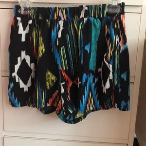 Multi colored stretch shorts